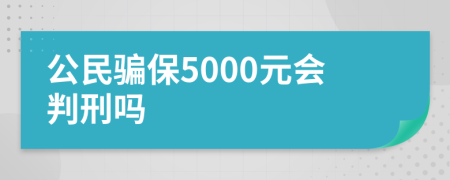 公民骗保5000元会判刑吗