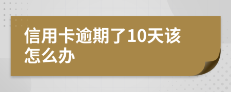 信用卡逾期了10天该怎么办