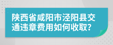 陕西省咸阳市泾阳县交通违章费用如何收取？