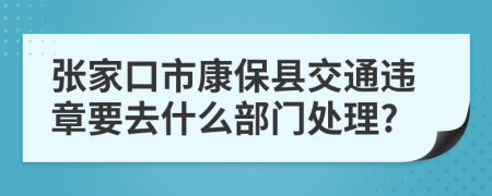 张家口市康保县交通违章要去什么部门处理?