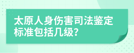 太原人身伤害司法鉴定标准包括几级？