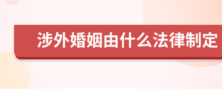 涉外婚姻由什么法律制定