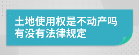 土地使用权是不动产吗有没有法律规定