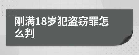 刚满18岁犯盗窃罪怎么判
