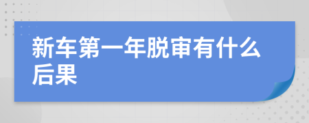 新车第一年脱审有什么后果