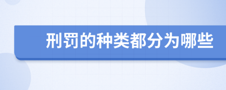 刑罚的种类都分为哪些