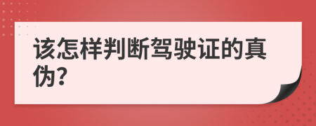 该怎样判断驾驶证的真伪？
