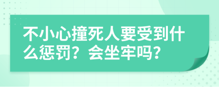 不小心撞死人要受到什么惩罚？会坐牢吗？