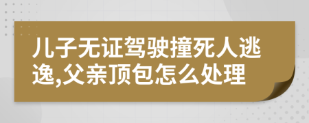 儿子无证驾驶撞死人逃逸,父亲顶包怎么处理