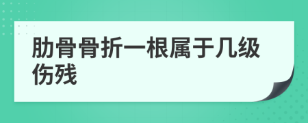 肋骨骨折一根属于几级伤残