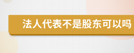 法人代表不是股东可以吗