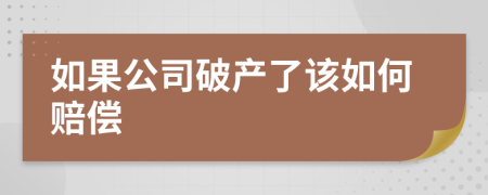 如果公司破产了该如何赔偿