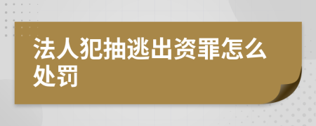 法人犯抽逃出资罪怎么处罚