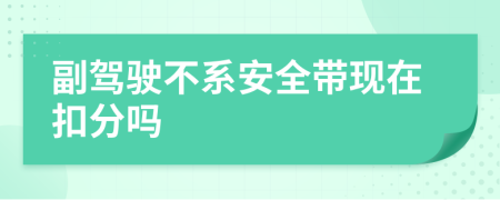 副驾驶不系安全带现在扣分吗