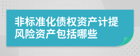 非标准化债权资产计提风险资产包括哪些