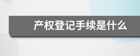 产权登记手续是什么