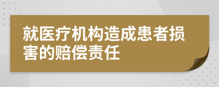 就医疗机构造成患者损害的赔偿责任