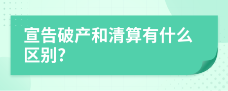 宣告破产和清算有什么区别?