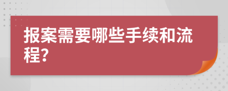 报案需要哪些手续和流程？