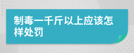 制毒一千斤以上应该怎样处罚