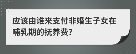 应该由谁来支付非婚生子女在哺乳期的抚养费？