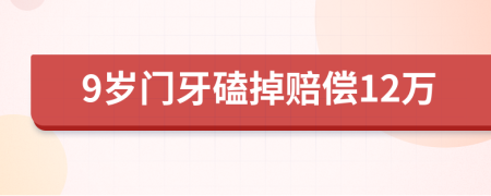 9岁门牙磕掉赔偿12万