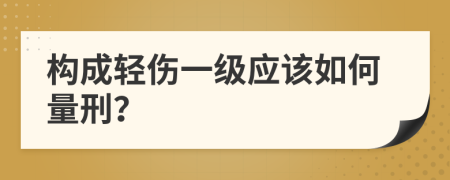 构成轻伤一级应该如何量刑？