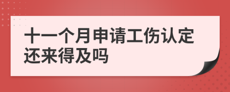 十一个月申请工伤认定还来得及吗