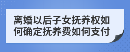 离婚以后子女抚养权如何确定抚养费如何支付