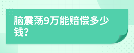 脑震荡9万能赔偿多少钱？