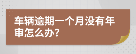 车辆逾期一个月没有年审怎么办？