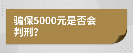 骗保5000元是否会判刑？