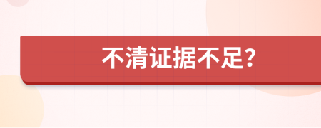 不清证据不足？