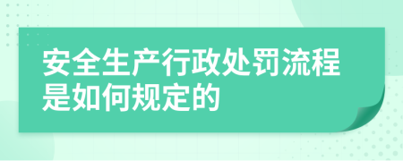 安全生产行政处罚流程是如何规定的