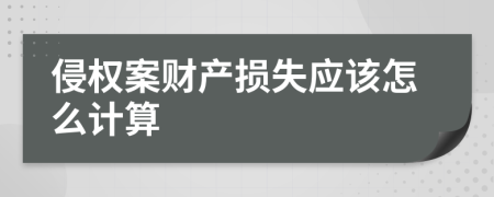 侵权案财产损失应该怎么计算