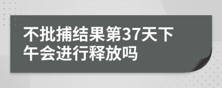 不批捕结果第37天下午会进行释放吗