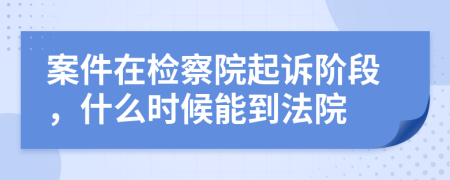 案件在检察院起诉阶段，什么时候能到法院