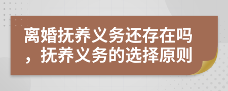 离婚抚养义务还存在吗，抚养义务的选择原则