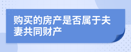 购买的房产是否属于夫妻共同财产