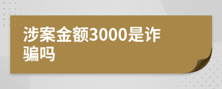 涉案金额3000是诈骗吗