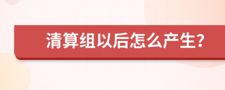 清算组以后怎么产生？