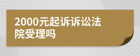 2000元起诉诉讼法院受理吗