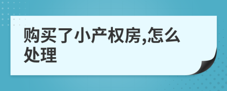 购买了小产权房,怎么处理