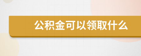 公积金可以领取什么