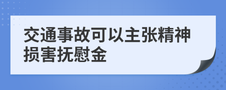 交通事故可以主张精神损害抚慰金