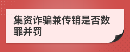 集资诈骗兼传销是否数罪并罚