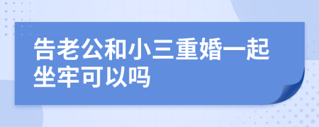 告老公和小三重婚一起坐牢可以吗