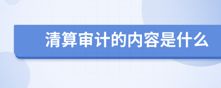 清算审计的内容是什么