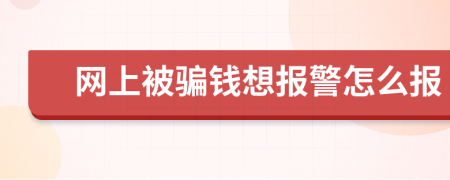 网上被骗钱想报警怎么报