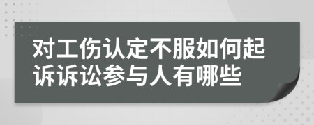 对工伤认定不服如何起诉诉讼参与人有哪些